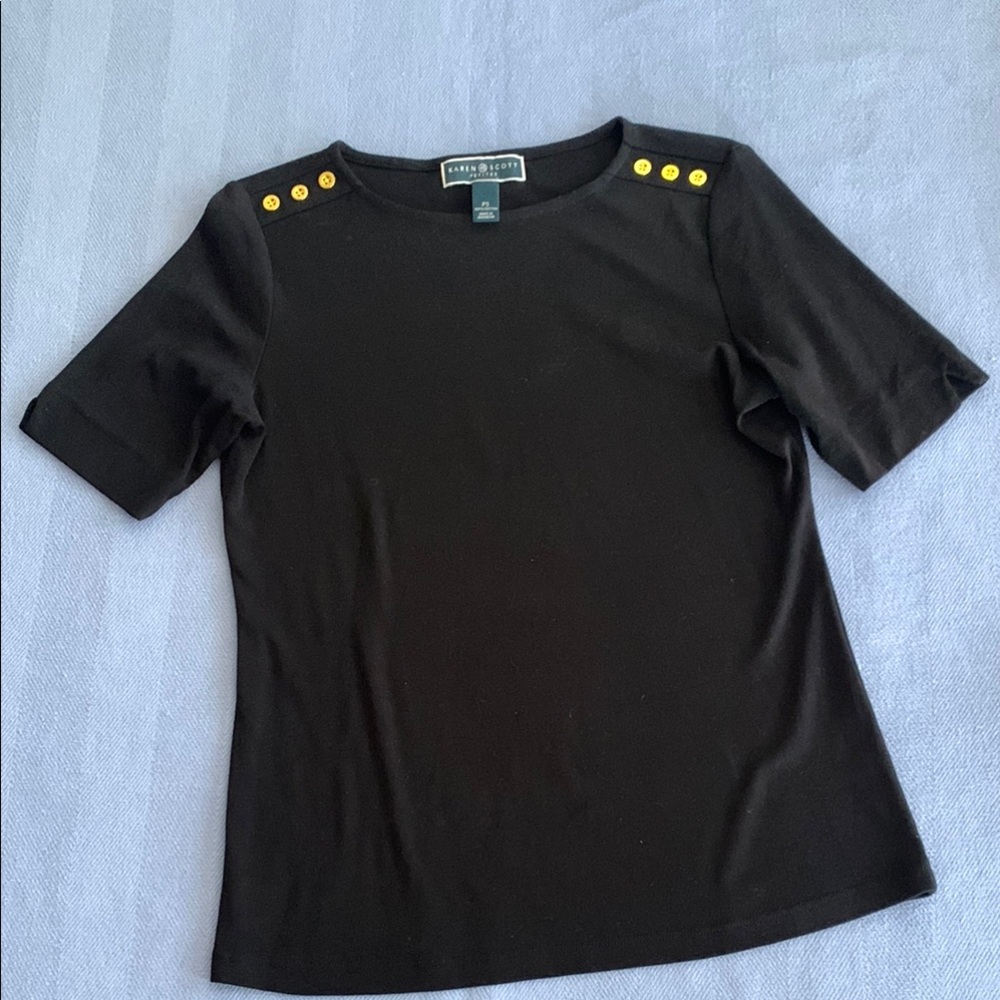 Karen Millen Navy Short Sleeve T-Shirt